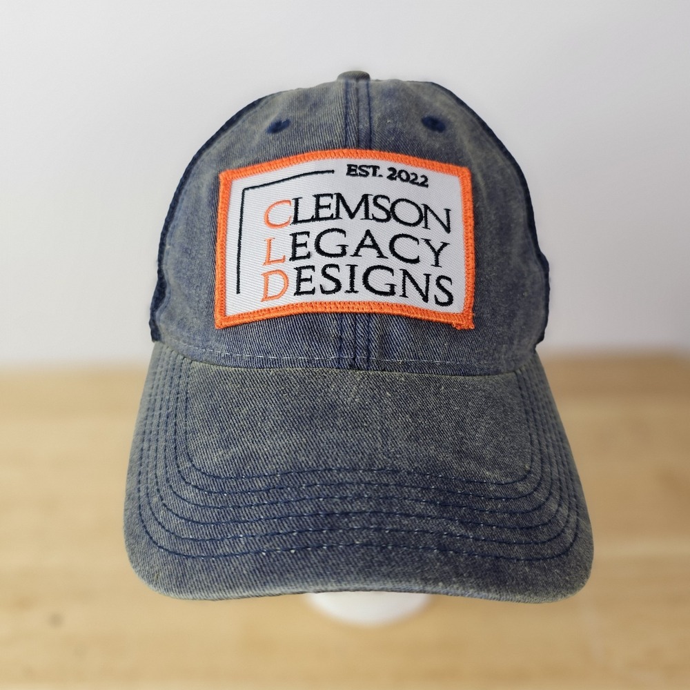 Clemson Legacy Designs Hat Mesh Snapback Adjustable Navy Blue Orange‎